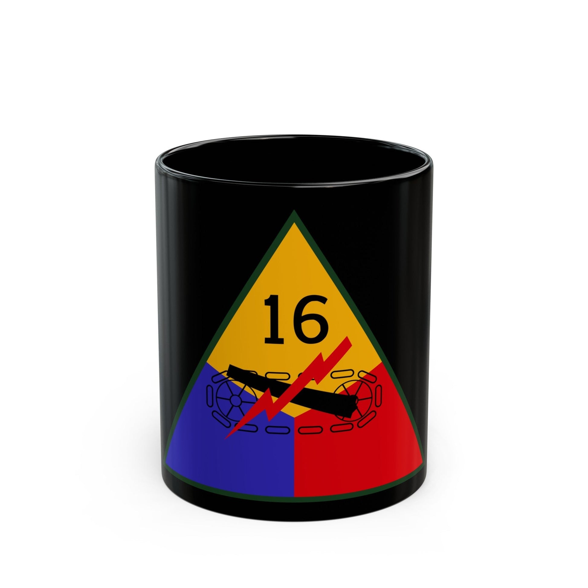 16th Armored Division (U.S. Army) Black Coffee Mug-11oz-The Sticker Space