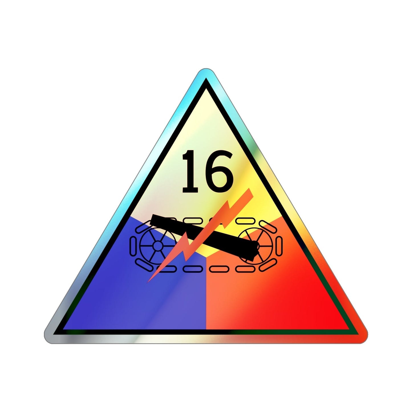 16th Armored Division (U.S. Army) Holographic STICKER Die-Cut Vinyl Decal-5 Inch-The Sticker Space