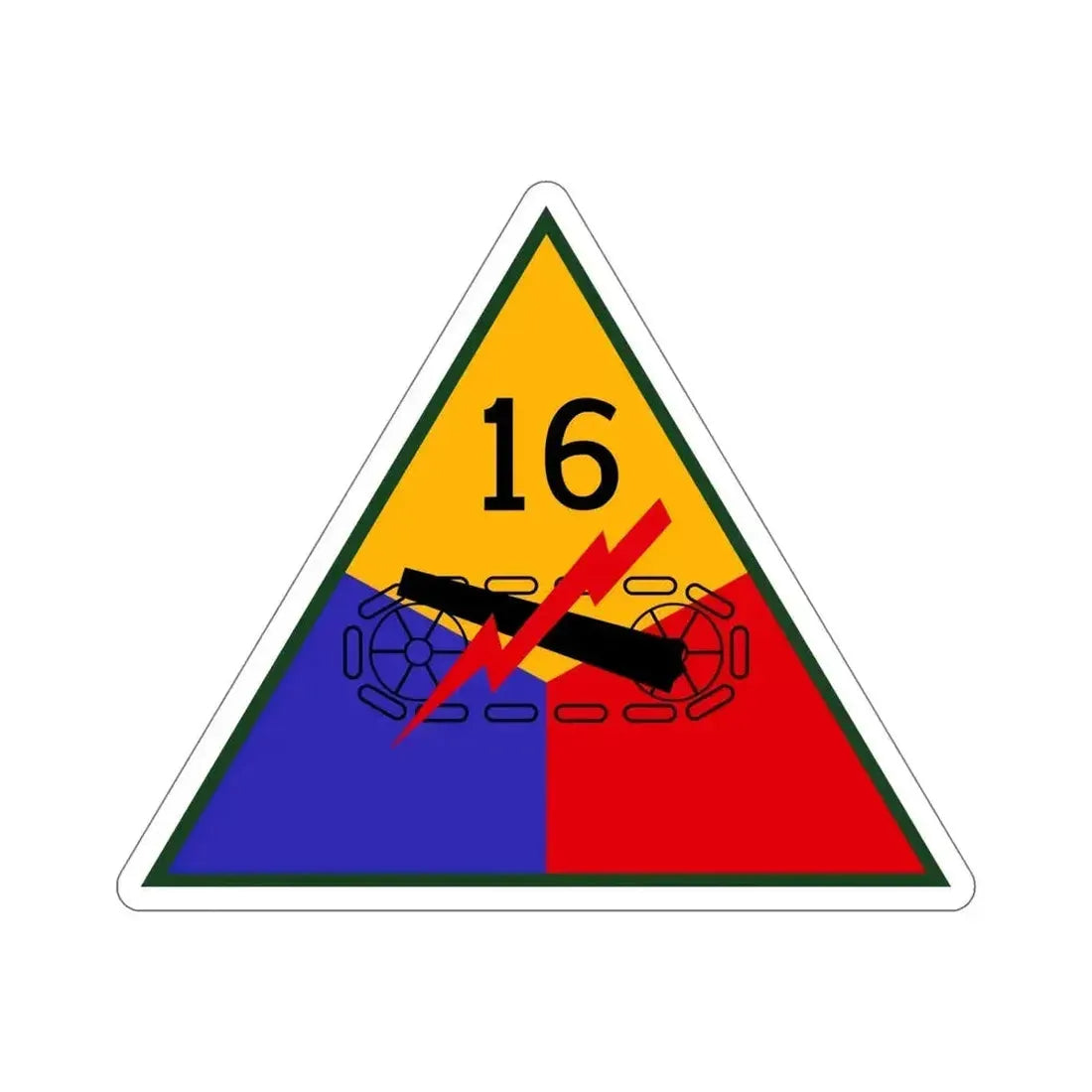 16th Armored Division (U.S. Army) STICKER Vinyl Die-Cut Decal 6 Inch - The Sticker Space