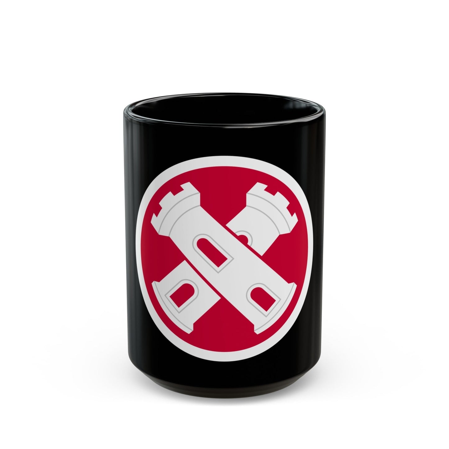 16th Engineer Brigade SSI (U.S. Army) Black Coffee Mug-15oz-The Sticker Space