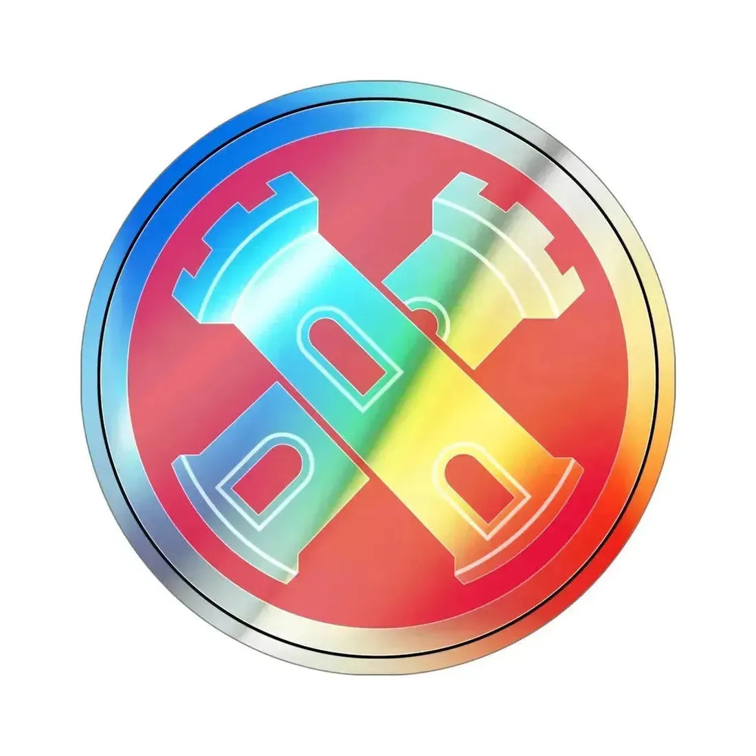 16th Engineer Brigade SSI (U.S. Army) Holographic STICKER Die-Cut Vinyl Decal 6 Inch Holographic - The Sticker Space