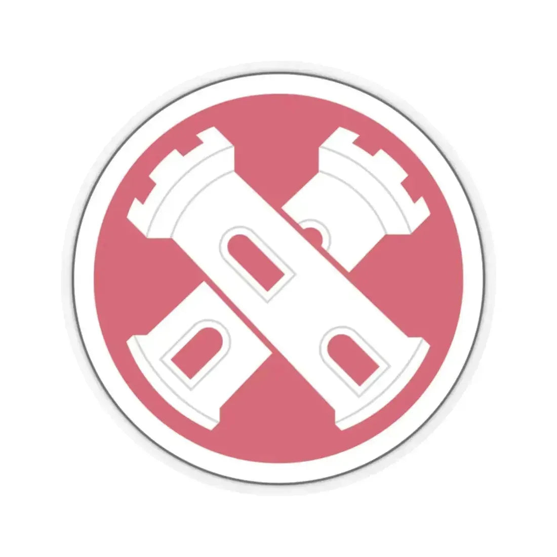 16th Engineer Brigade SSI (U.S. Army) STICKER Vinyl Kiss-Cut Decal 2 Inch Transparent - The Sticker Space