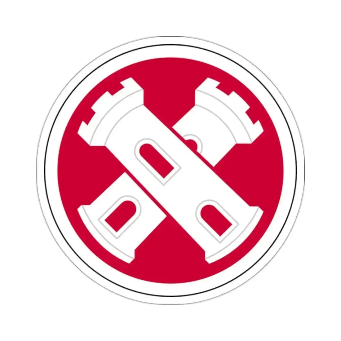 16th Engineer Brigade SSI (U.S. Army) STICKER Vinyl Kiss-Cut Decal 2 Inch White - The Sticker Space