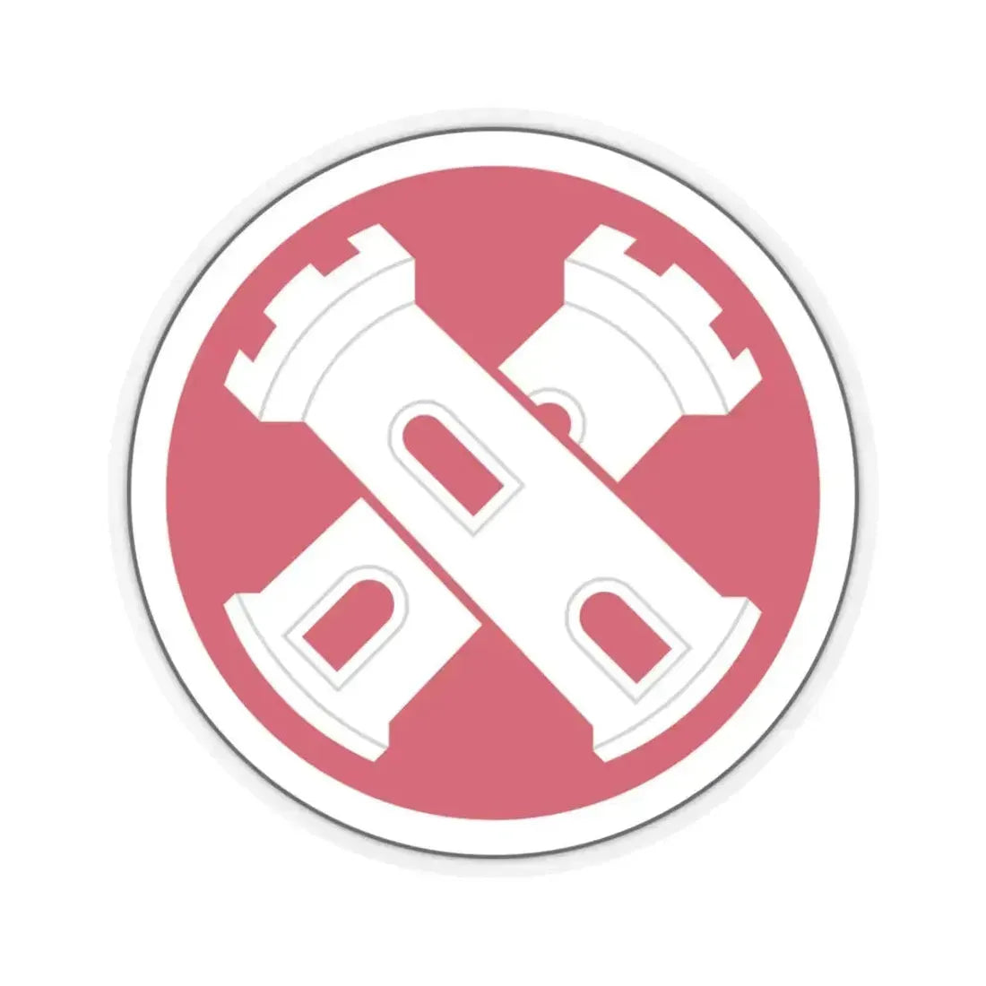 16th Engineer Brigade SSI (U.S. Army) STICKER Vinyl Kiss-Cut Decal 3 Inch Transparent - The Sticker Space