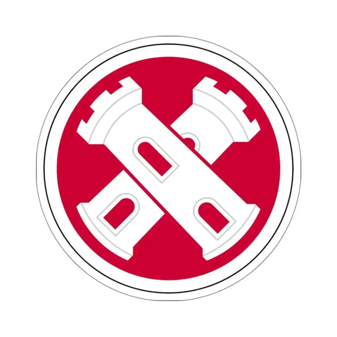 16th Engineer Brigade SSI (U.S. Army) STICKER Vinyl Kiss-Cut Decal 3 Inch White - The Sticker Space