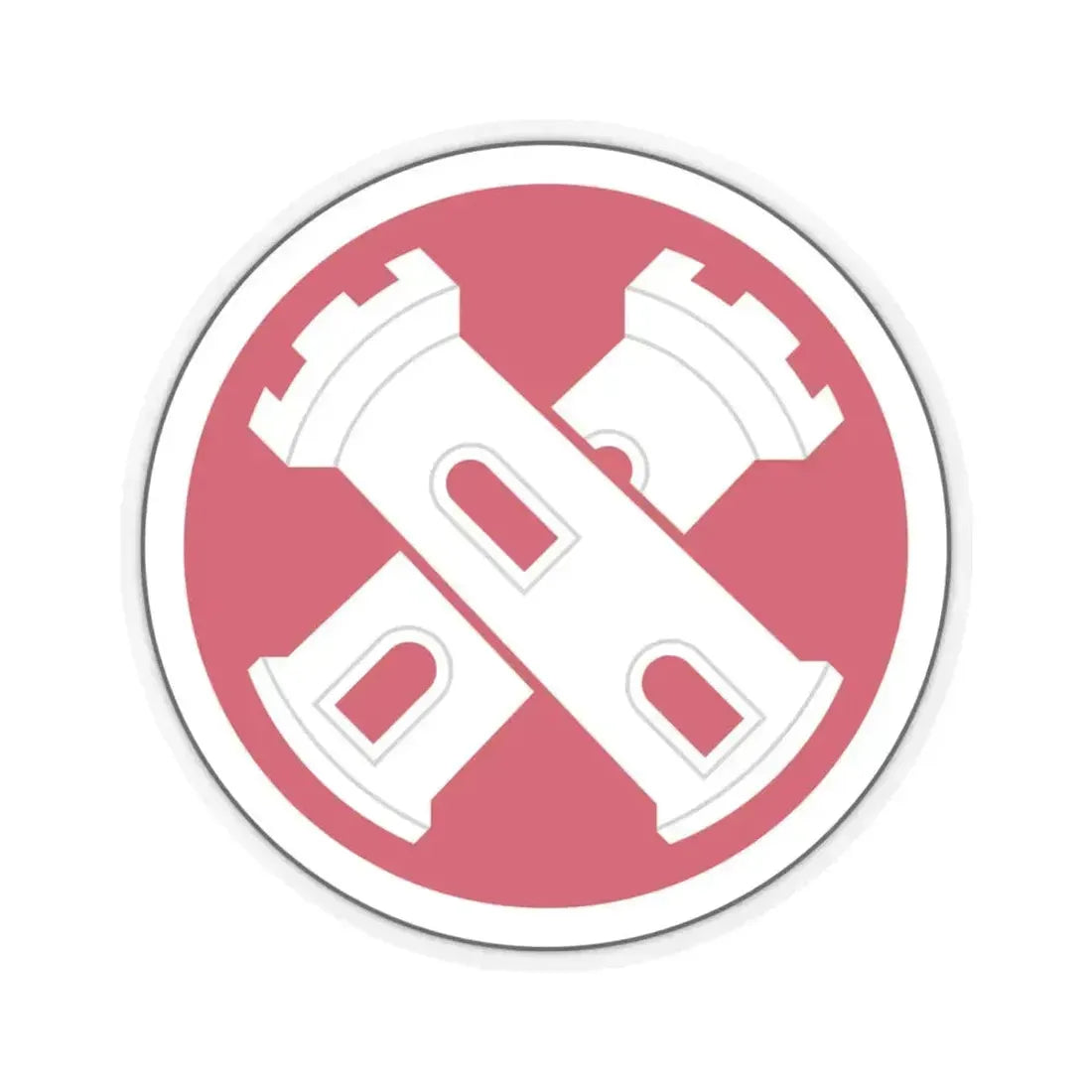 16th Engineer Brigade SSI (U.S. Army) STICKER Vinyl Kiss-Cut Decal 4 Inch Transparent - The Sticker Space