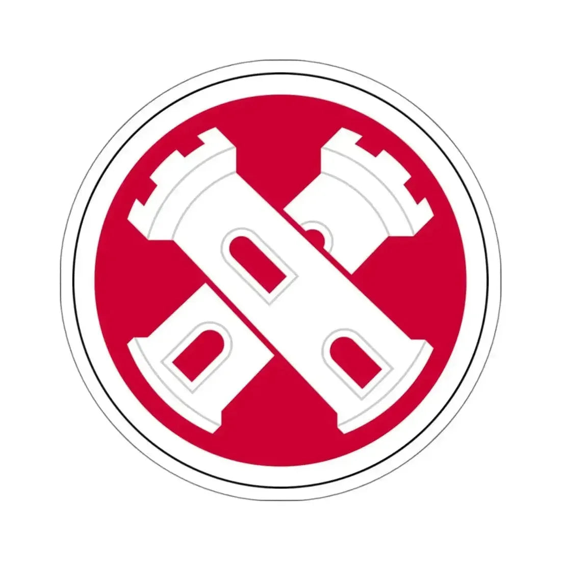 16th Engineer Brigade SSI (U.S. Army) STICKER Vinyl Kiss-Cut Decal 4 Inch White - The Sticker Space