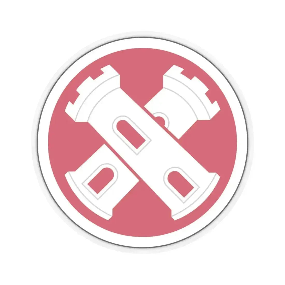 16th Engineer Brigade SSI (U.S. Army) STICKER Vinyl Kiss-Cut Decal 6 Inch Transparent - The Sticker Space