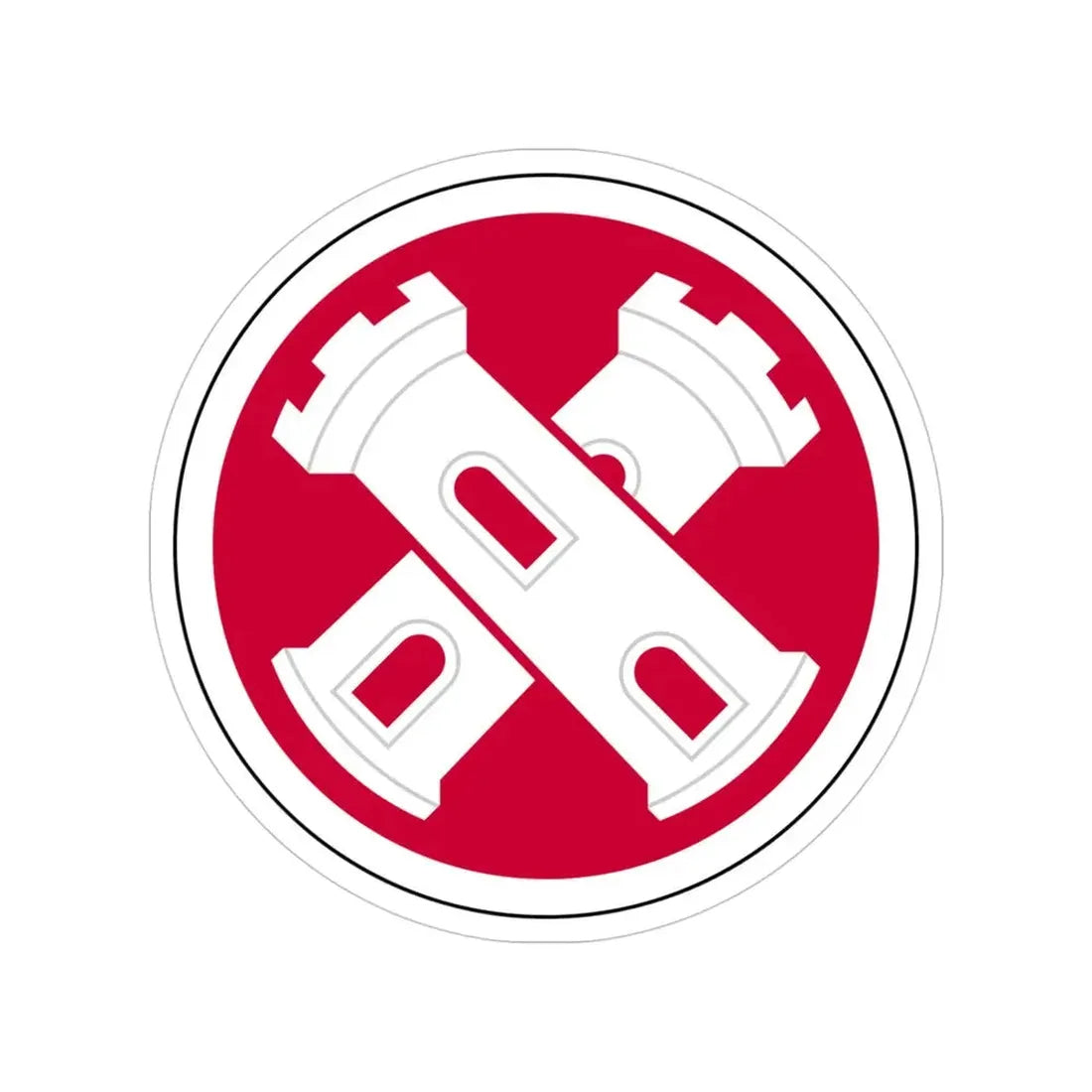 16th Engineer Brigade SSI (U.S. Army) Transparent STICKER Die-Cut Vinyl Decal - The Sticker Space