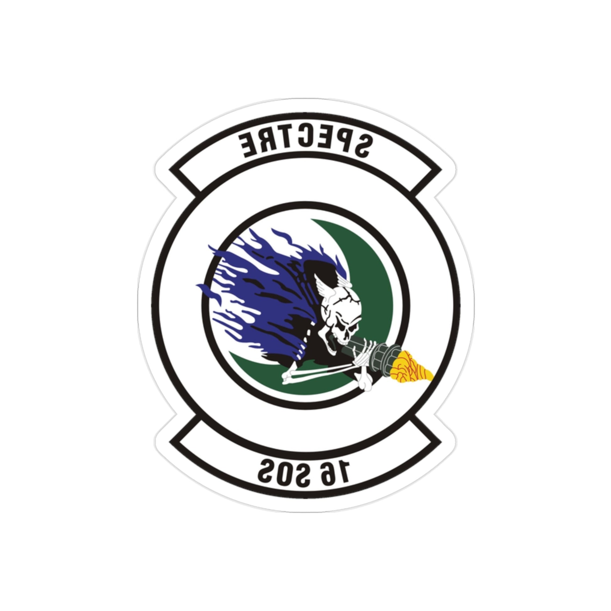 16th Special Operations Squadron (U.S. Air Force) REVERSE PRINT Transparent STICKER-2" × 2"-The Sticker Space