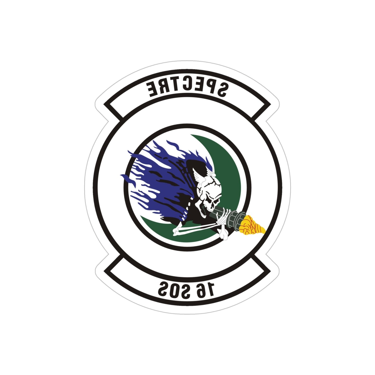 16th Special Operations Squadron (U.S. Air Force) REVERSE PRINT Transparent STICKER-5" × 5"-The Sticker Space
