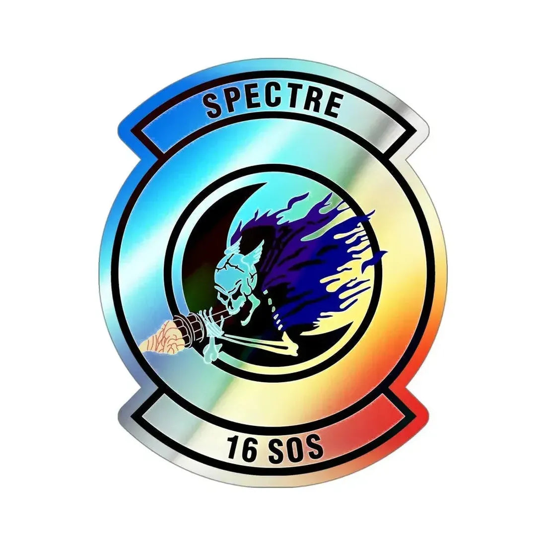 16th Special Operations Squadron (U.S. Air Force) Holographic STICKER Die-Cut Vinyl Decal 4 Inch Holographic - The Sticker Space