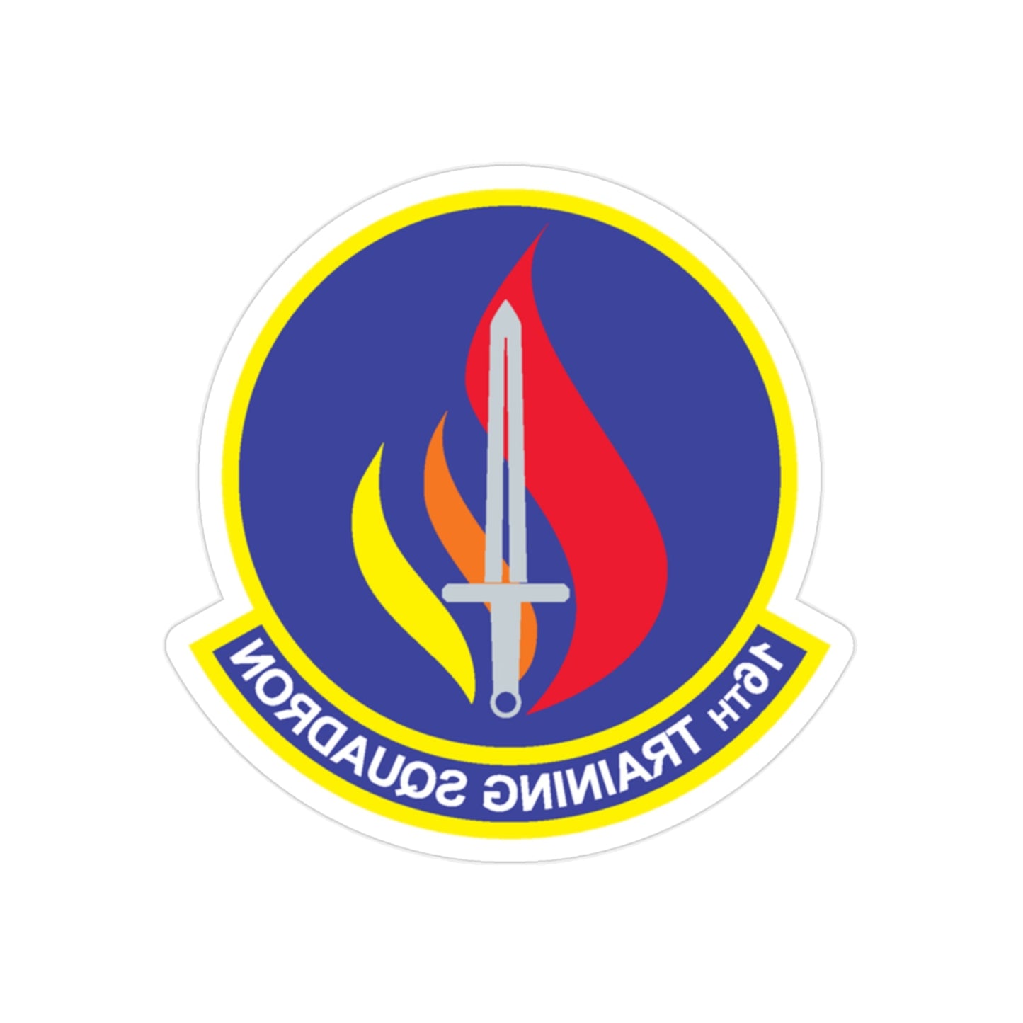16th Training Squadron (U.S. Air Force) REVERSE PRINT Transparent STICKER-2" × 2"-The Sticker Space