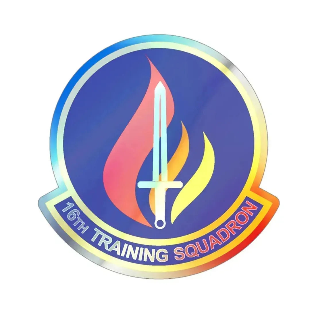 16th Training Squadron (U.S. Air Force) Holographic STICKER Die-Cut Vinyl Decal 3 Inch Holographic - The Sticker Space