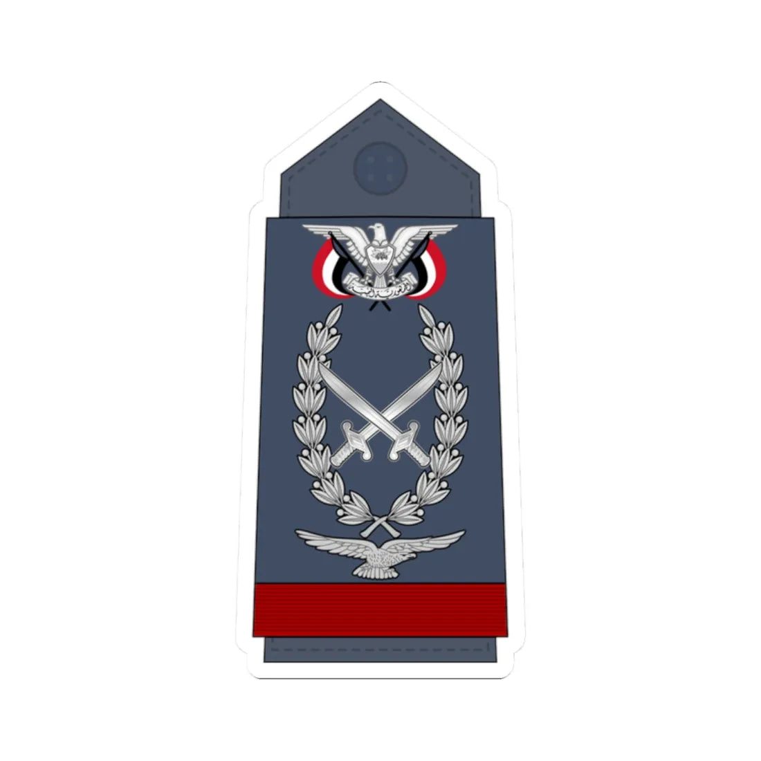 16.YAF AM (Yemen) (Military Rank) STICKER Vinyl Kiss-Cut Decal 2 Inch White - The Sticker Space