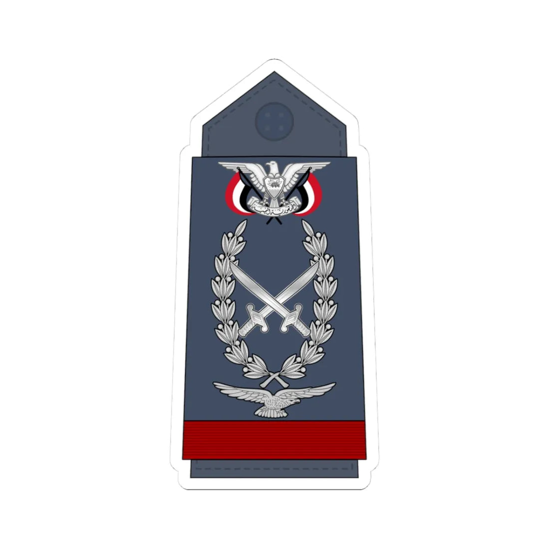 16.YAF AM (Yemen) (Military Rank) STICKER Vinyl Kiss-Cut Decal 3 Inch White - The Sticker Space