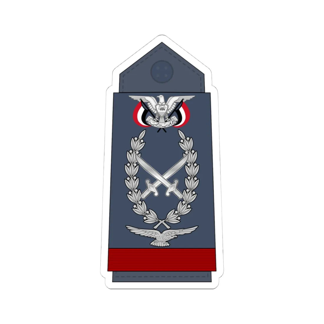 16.YAF AM (Yemen) (Military Rank) STICKER Vinyl Kiss-Cut Decal 4 Inch White - The Sticker Space