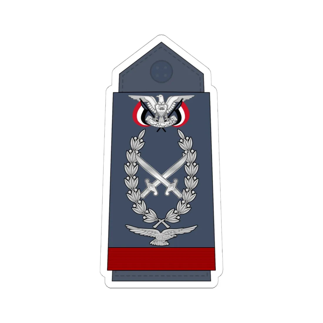 16.YAF AM (Yemen) (Military Rank) STICKER Vinyl Kiss-Cut Decal 6 Inch White - The Sticker Space