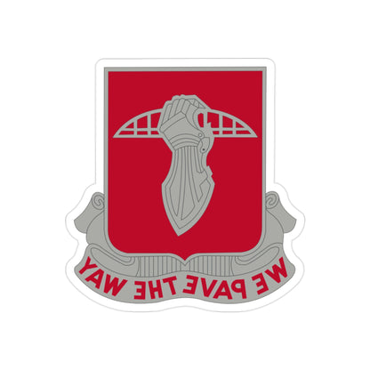 17 Engineer Battalion (U.S. Army) REVERSE PRINT Transparent STICKER-2" × 2"-The Sticker Space