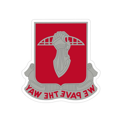 17 Engineer Battalion (U.S. Army) REVERSE PRINT Transparent STICKER-5" × 5"-The Sticker Space