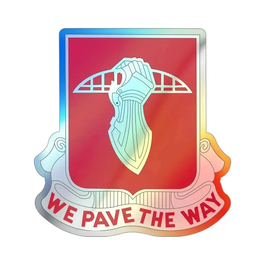 17 Engineer Battalion (U.S. Army) Holographic STICKER Die-Cut Vinyl Decal 3 Inch Holographic - The Sticker Space