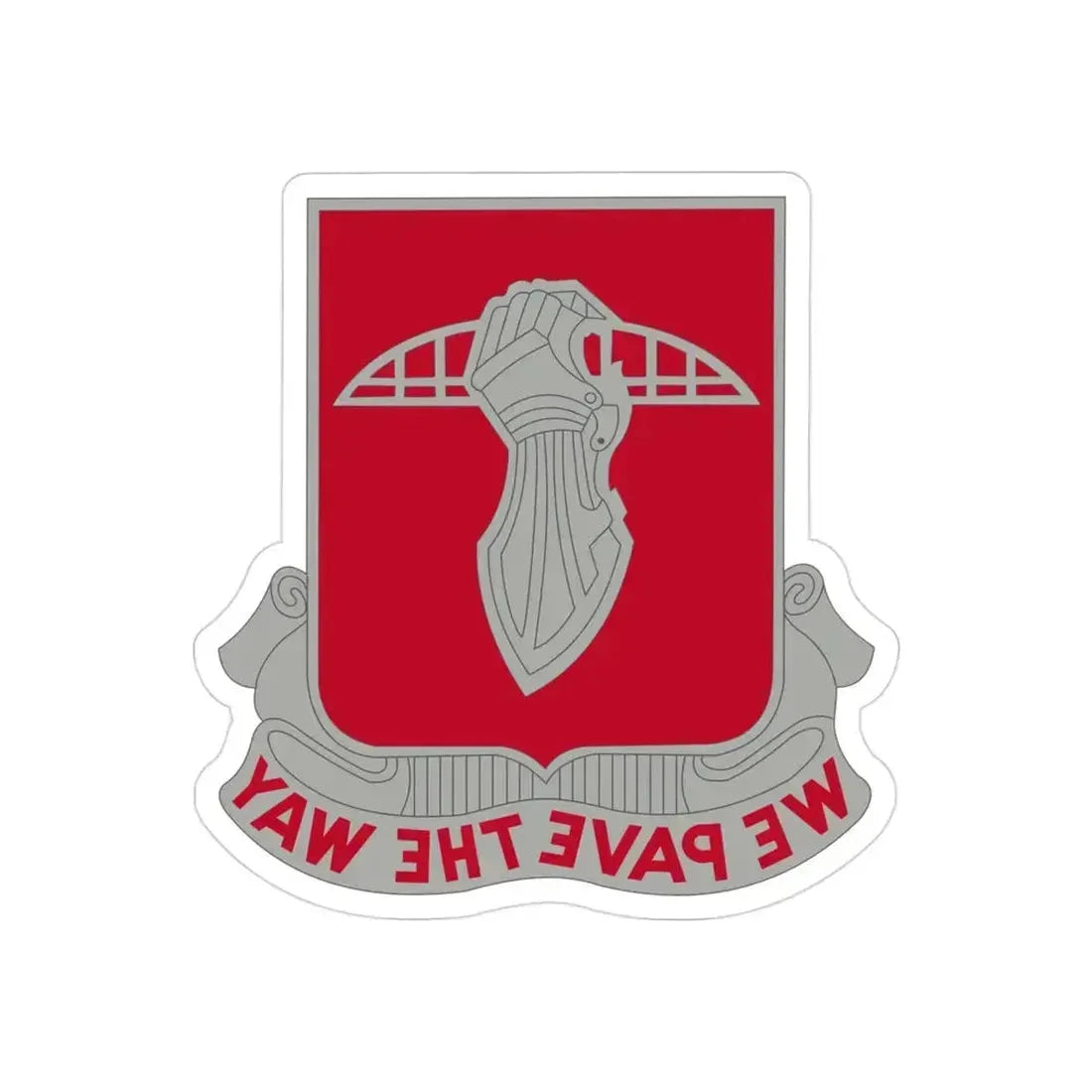 17 Engineer Battalion (U.S. Army) REVERSE PRINT Transparent Die-Cut STICKER 3 Inch Die-Cut Transparent - The Sticker Space