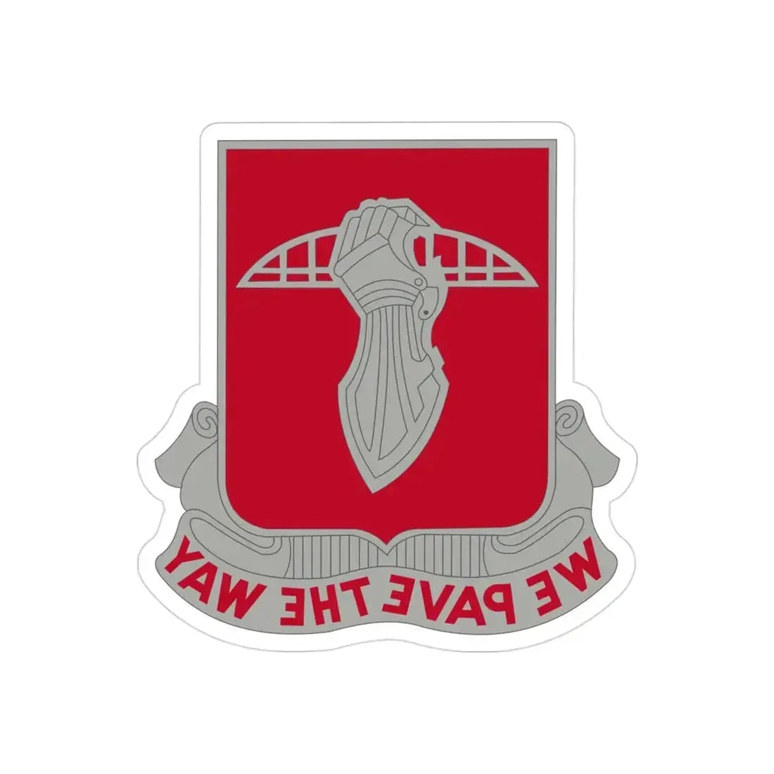 17 Engineer Battalion (U.S. Army) REVERSE PRINT Transparent Die-Cut STICKER - The Sticker Space