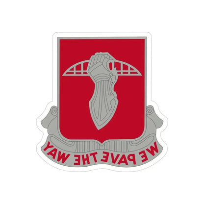 17 Engineer Battalion (U.S. Army) REVERSE PRINT Transparent Die-Cut STICKER - The Sticker Space