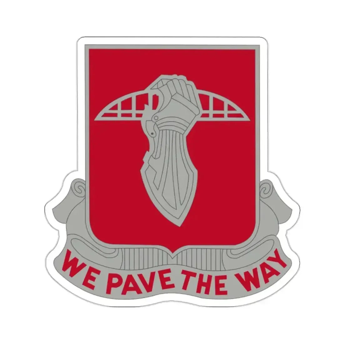 17 Engineer Battalion (U.S. Army) STICKER Vinyl Kiss-Cut Decal 2 Inch White - The Sticker Space