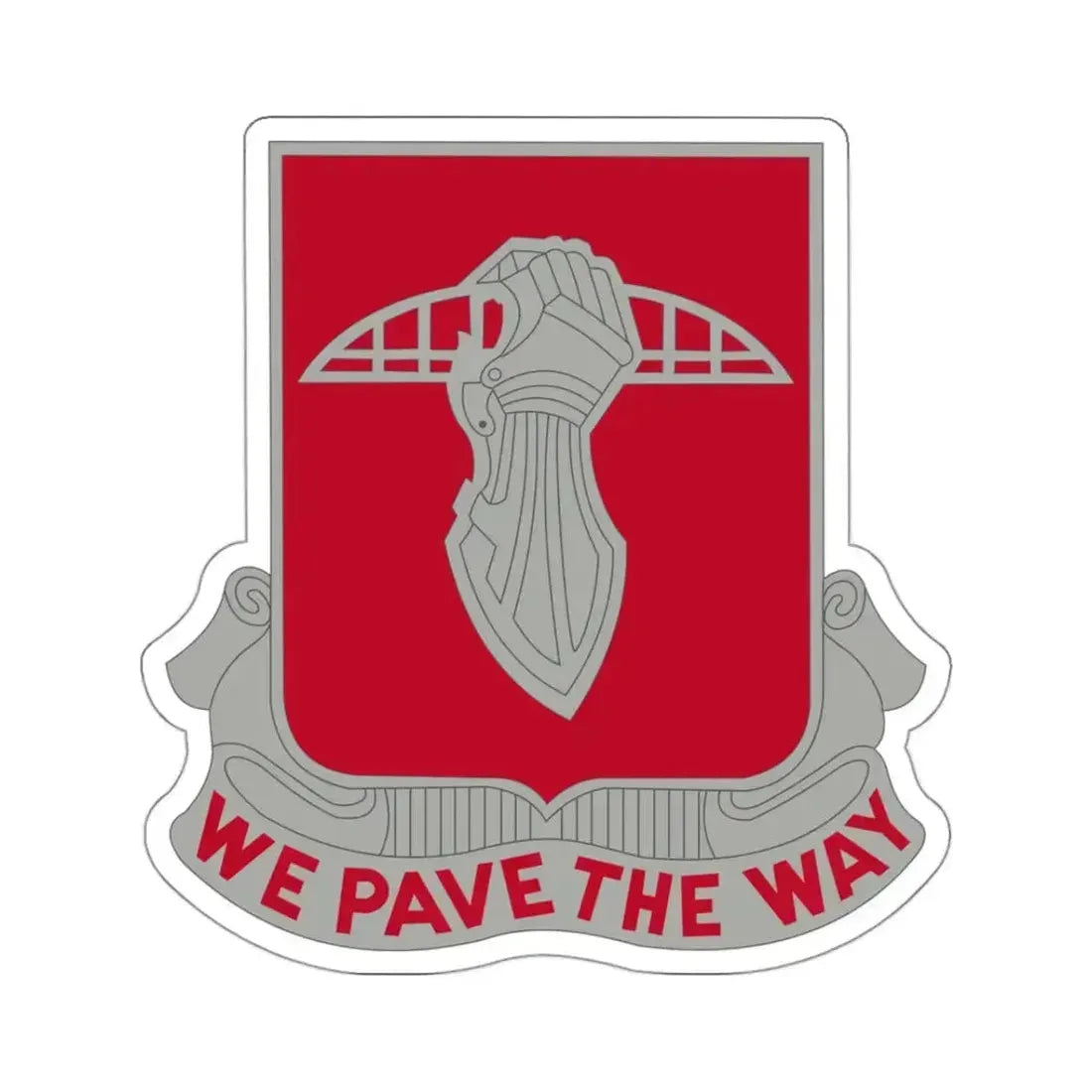 17 Engineer Battalion (U.S. Army) STICKER Vinyl Kiss-Cut Decal 3 Inch White - The Sticker Space