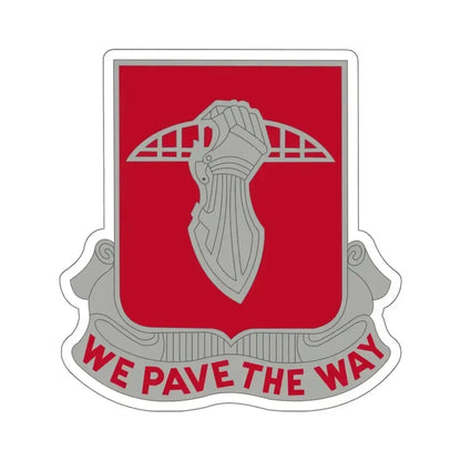 17 Engineer Battalion (U.S. Army) STICKER Vinyl Kiss-Cut Decal 6 Inch White - The Sticker Space