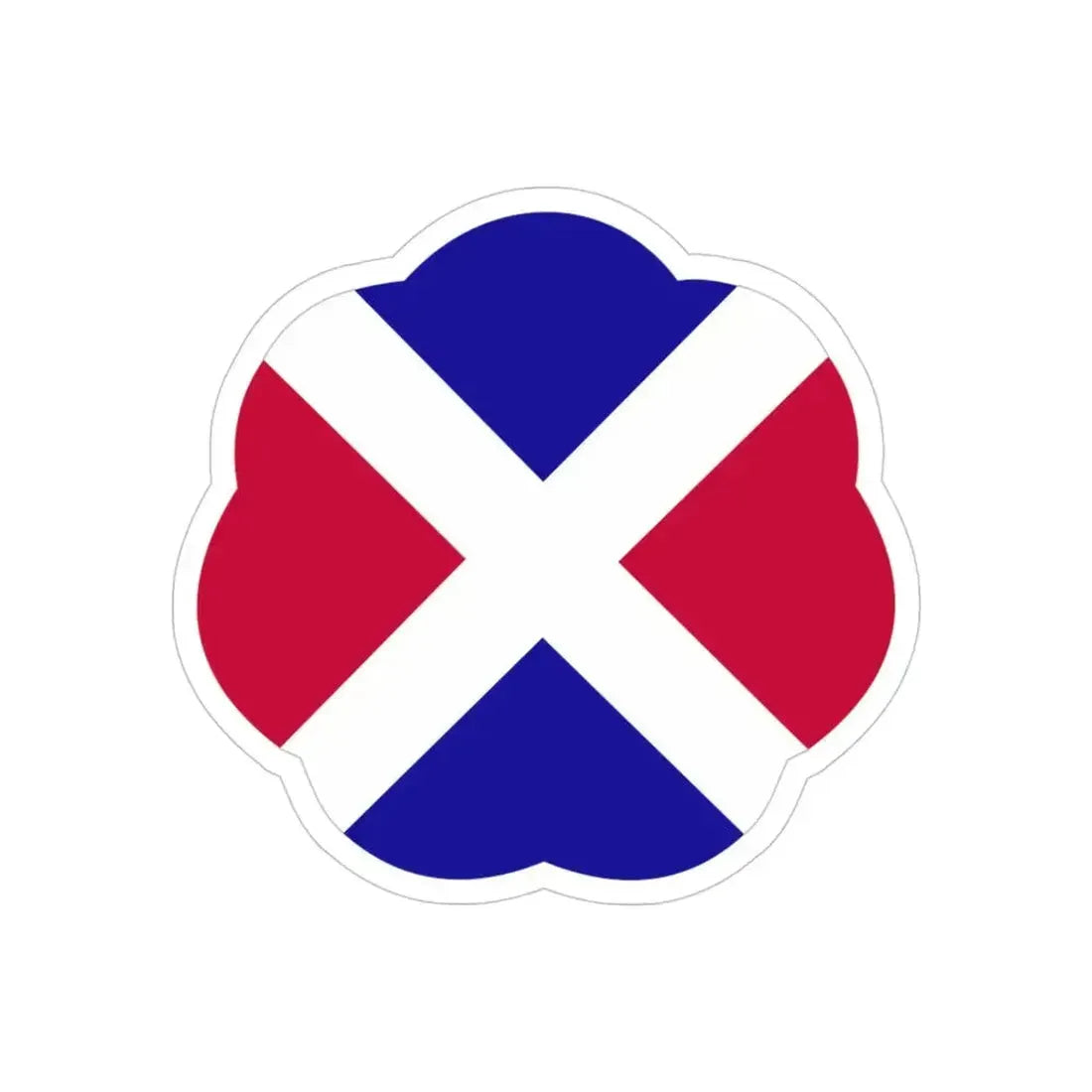 17 Infantry Division (U.S. Army) REVERSE PRINT Transparent Die-Cut STICKER 4 Inch Die-Cut Transparent - The Sticker Space