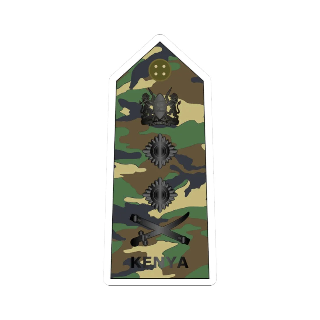 17. Kenyan Army CinC (Kenya) (Military Rank) STICKER Vinyl Kiss-Cut Decal 2 Inch White - The Sticker Space