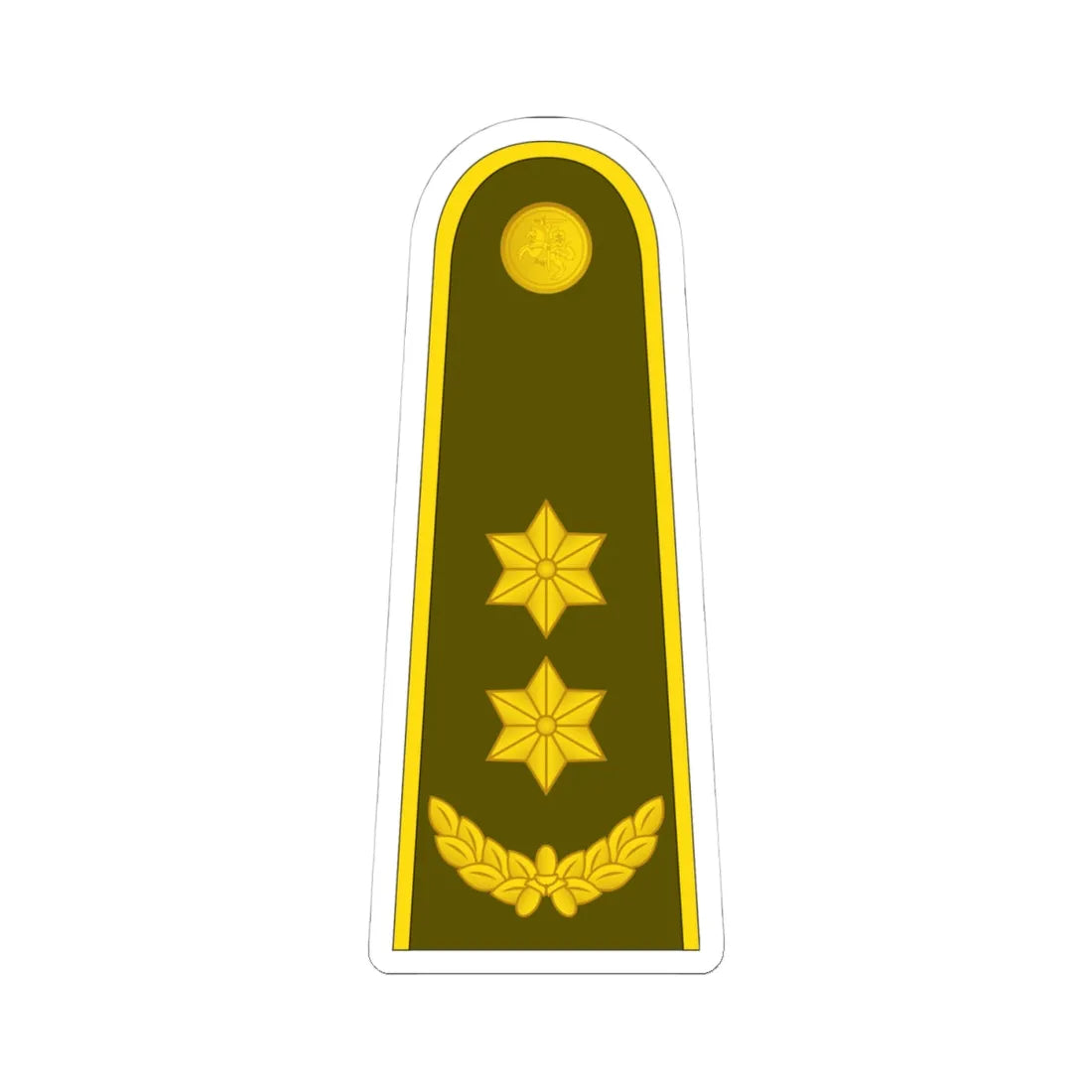 17 Lithuania Army LTC (Lithuania) (Military Rank) STICKER Vinyl Kiss-Cut Decal 4 Inch White - The Sticker Space