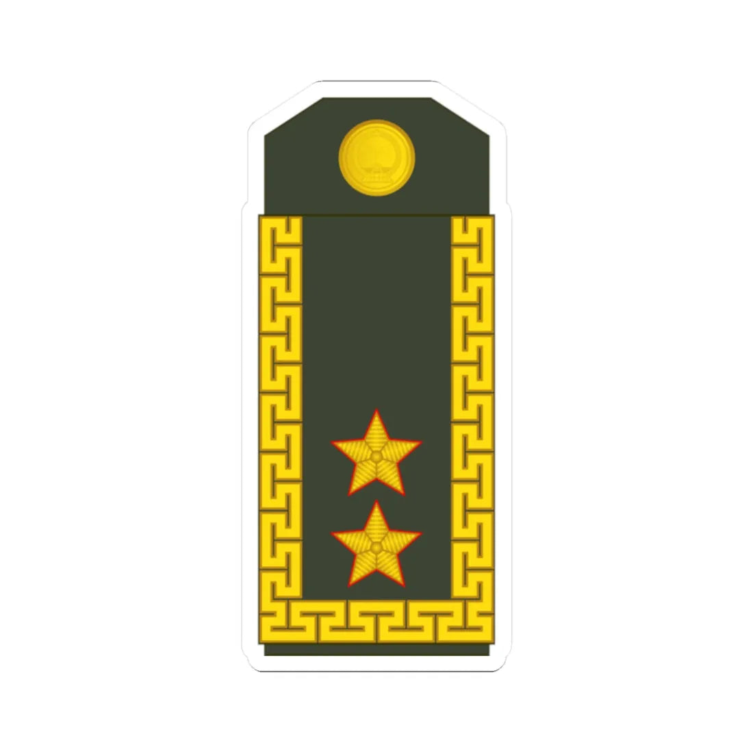 17 Mongolian Army MG (Mongolia) (Military Rank) STICKER Vinyl Kiss-Cut Decal 2 Inch White - The Sticker Space