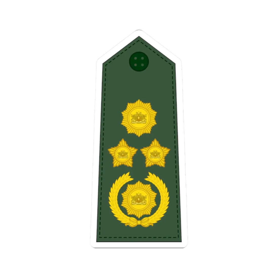 17. Myanmar Army VSGEN (Myanmar) (Military Rank) STICKER Vinyl Kiss-Cut Decal 2 Inch White - The Sticker Space