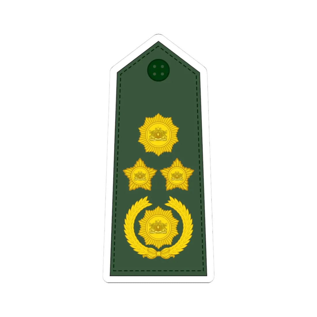 17. Myanmar Army VSGEN (Myanmar) (Military Rank) STICKER Vinyl Kiss-Cut Decal 3 Inch White - The Sticker Space