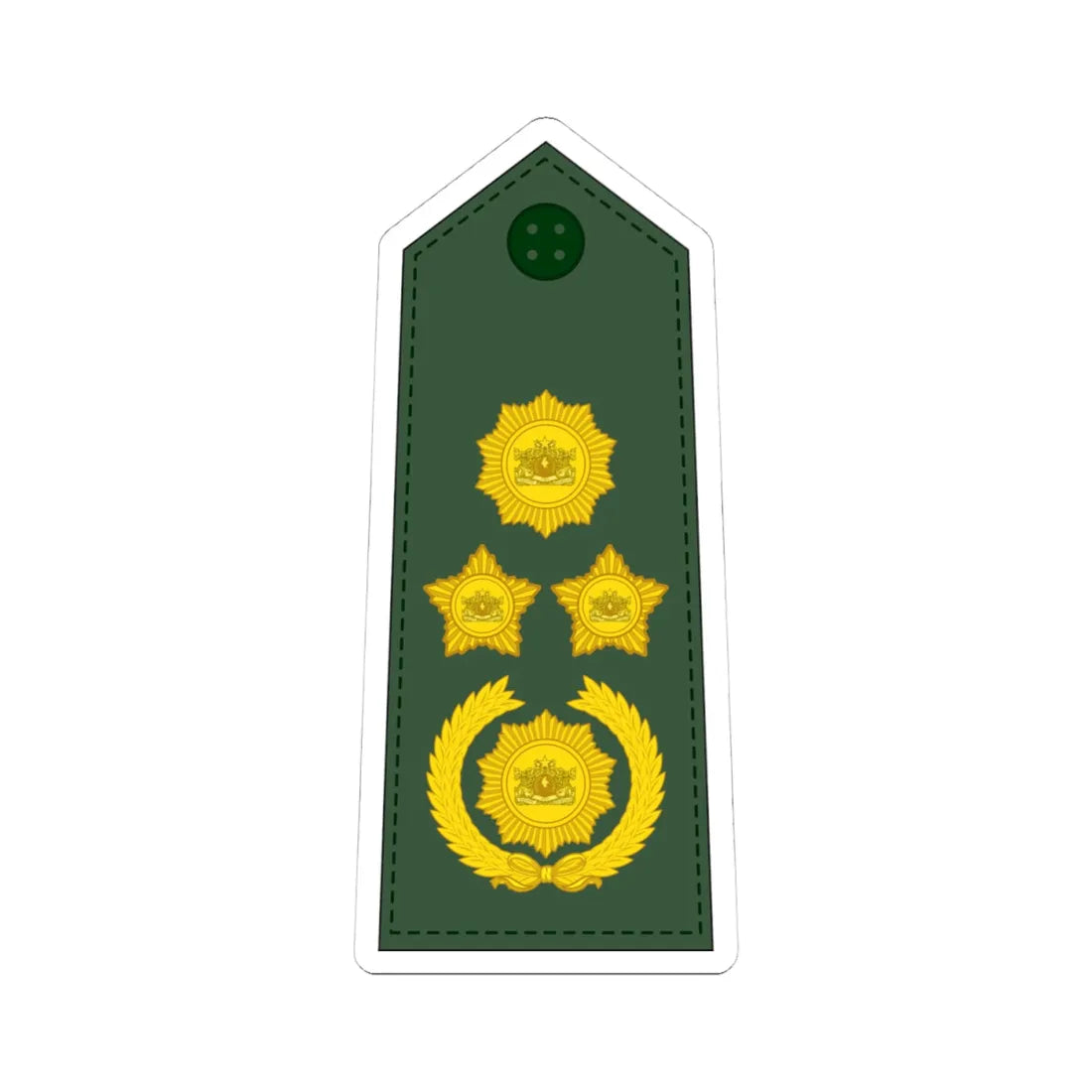 17. Myanmar Army VSGEN (Myanmar) (Military Rank) STICKER Vinyl Kiss-Cut Decal 4 Inch White - The Sticker Space