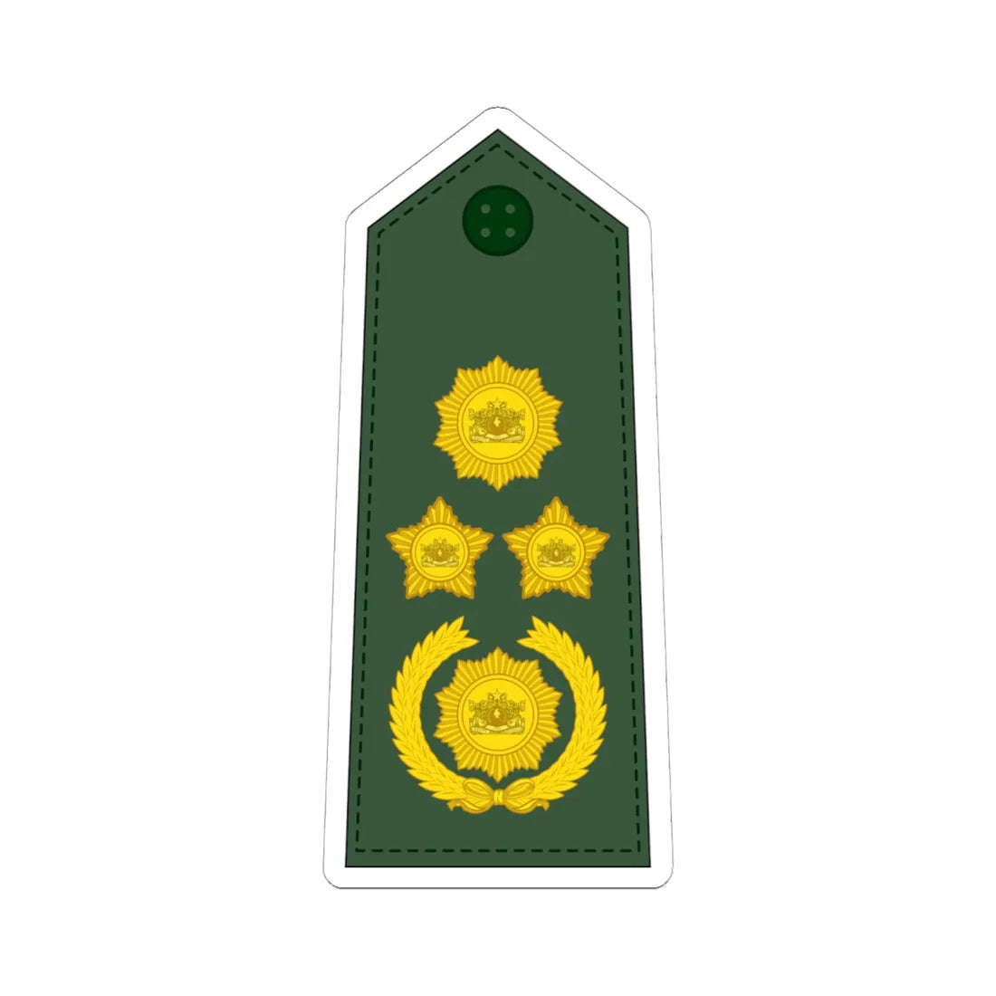 17. Myanmar Army VSGEN (Myanmar) (Military Rank) STICKER Vinyl Kiss-Cut Decal 6 Inch White - The Sticker Space