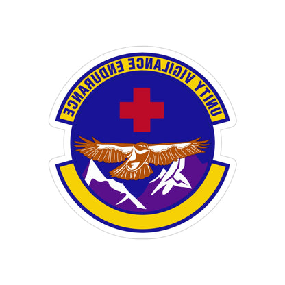 17 Operational Medical Readiness Squadron AETC (U.S. Air Force) REVERSE PRINT Transparent STICKER-3" × 3"-The Sticker Space