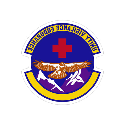 17 Operational Medical Readiness Squadron AETC (U.S. Air Force) REVERSE PRINT Transparent STICKER-4" × 4"-The Sticker Space