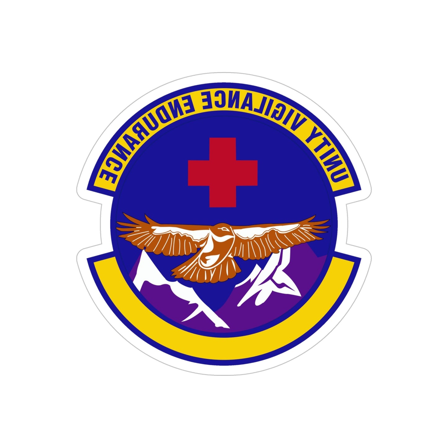 17 Operational Medical Readiness Squadron AETC (U.S. Air Force) REVERSE PRINT Transparent STICKER-5" × 5"-The Sticker Space