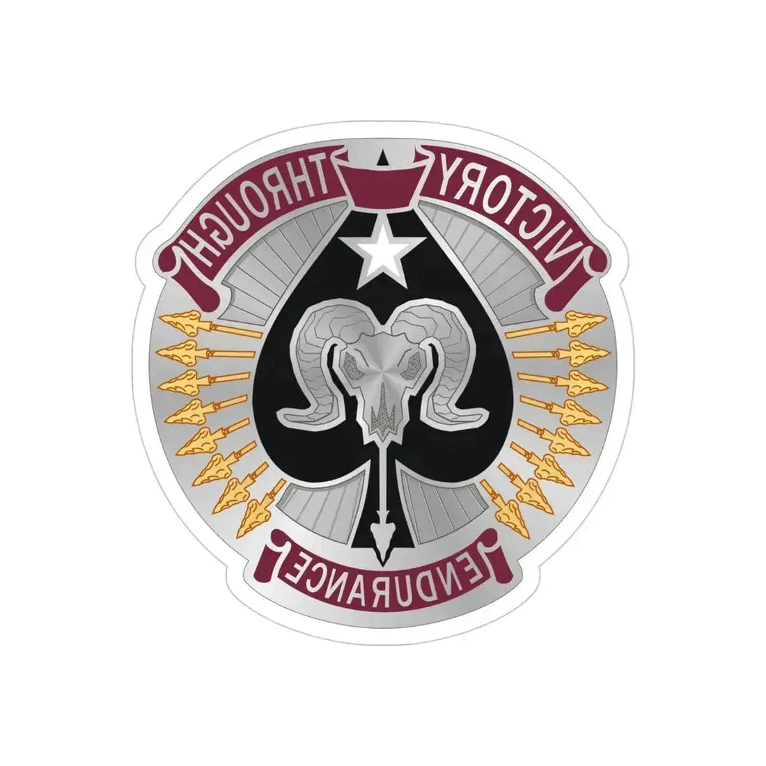 17 Sustainment Brigade 2 (U.S. Army) REVERSE PRINT Transparent Die-Cut STICKER 4 Inch Die-Cut Transparent - The Sticker Space