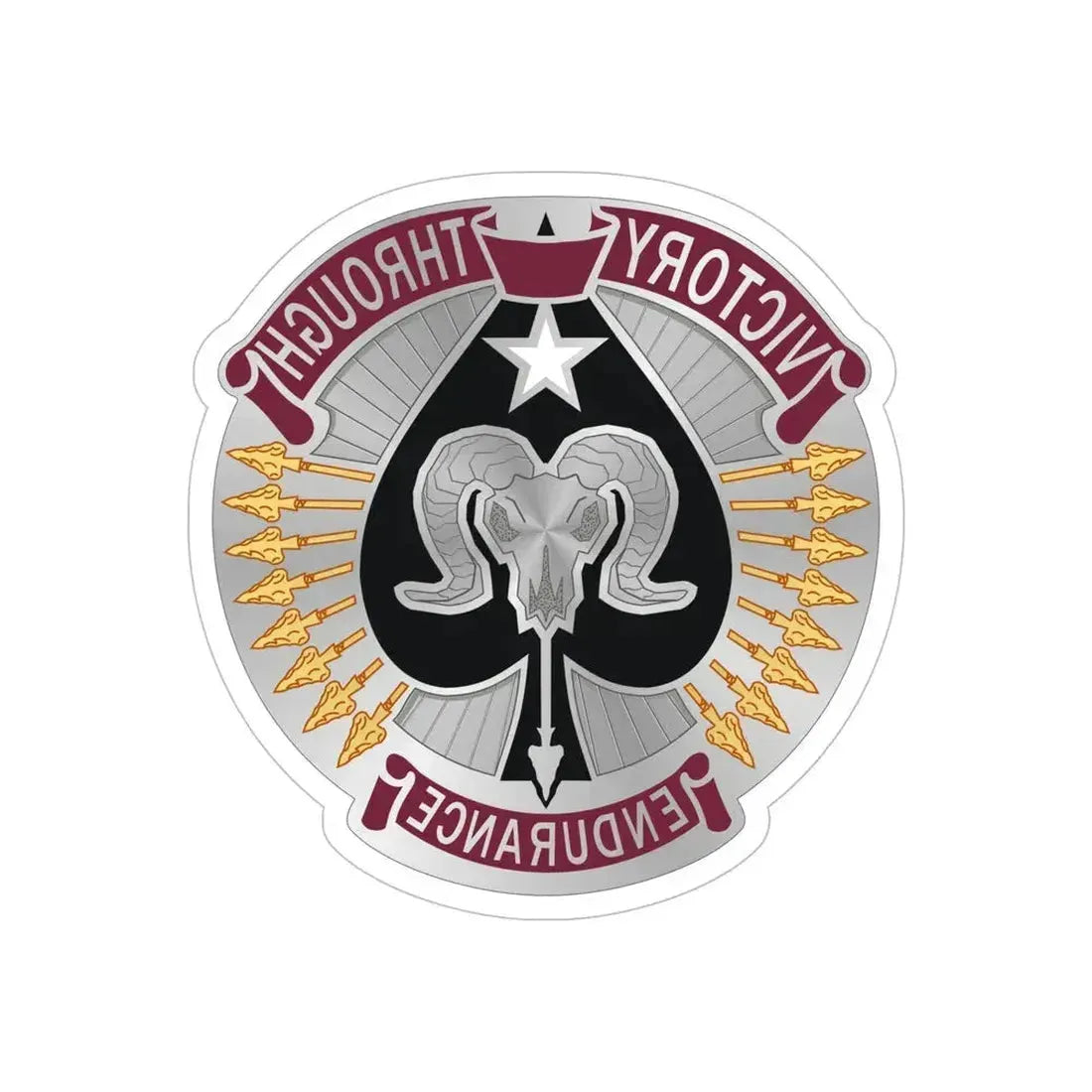 17 Sustainment Brigade 2 (U.S. Army) REVERSE PRINT Transparent Die-Cut STICKER 6 Inch Die-Cut Transparent - The Sticker Space