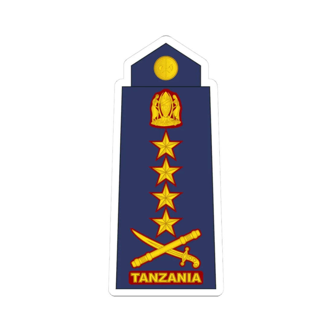 17 Tanzania Air Force GEN (Tanzania) (Military Rank) STICKER Vinyl Kiss-Cut Decal 3 Inch White - The Sticker Space