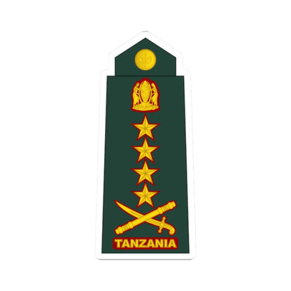 17 Tanzania Army GEN (Tanzania) (Military Rank) STICKER Vinyl Kiss-Cut Decal 2 Inch White - The Sticker Space