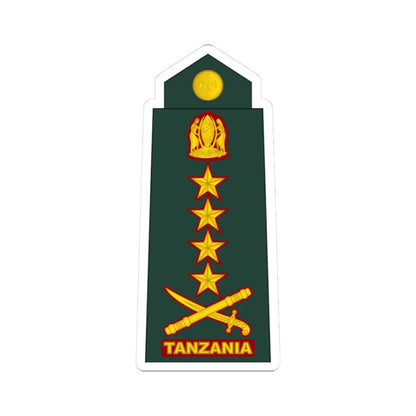17 Tanzania Army GEN (Tanzania) (Military Rank) STICKER Vinyl Kiss-Cut Decal 3 Inch White - The Sticker Space