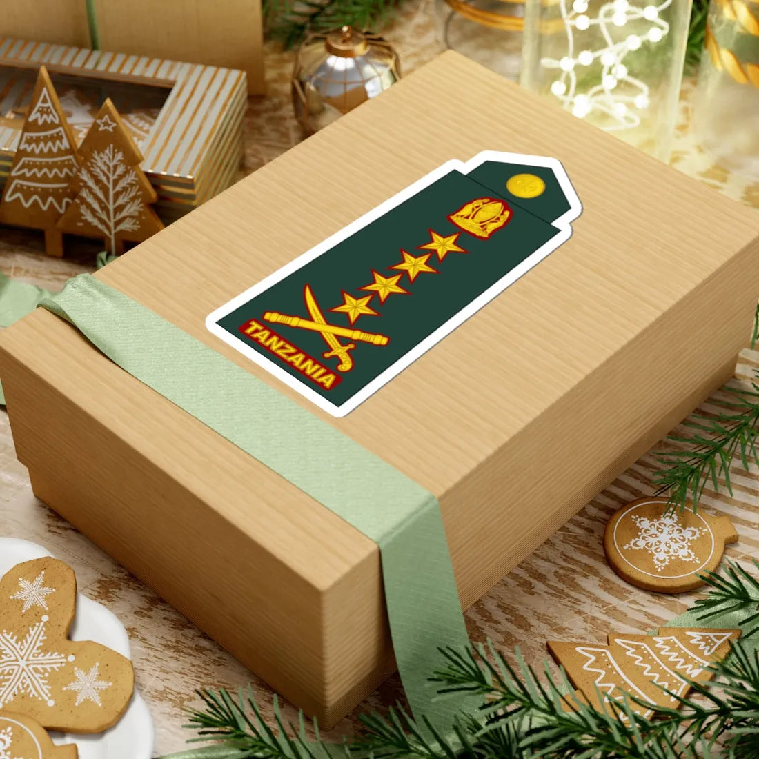 17 Tanzania Army GEN (Tanzania) (Military Rank) STICKER Vinyl Kiss-Cut Decal - The Sticker Space