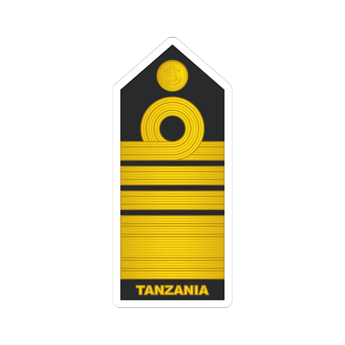 17 Tanzania Navy ADM (Tanzania) (Military Rank) STICKER Vinyl Kiss-Cut Decal 3 Inch White - The Sticker Space