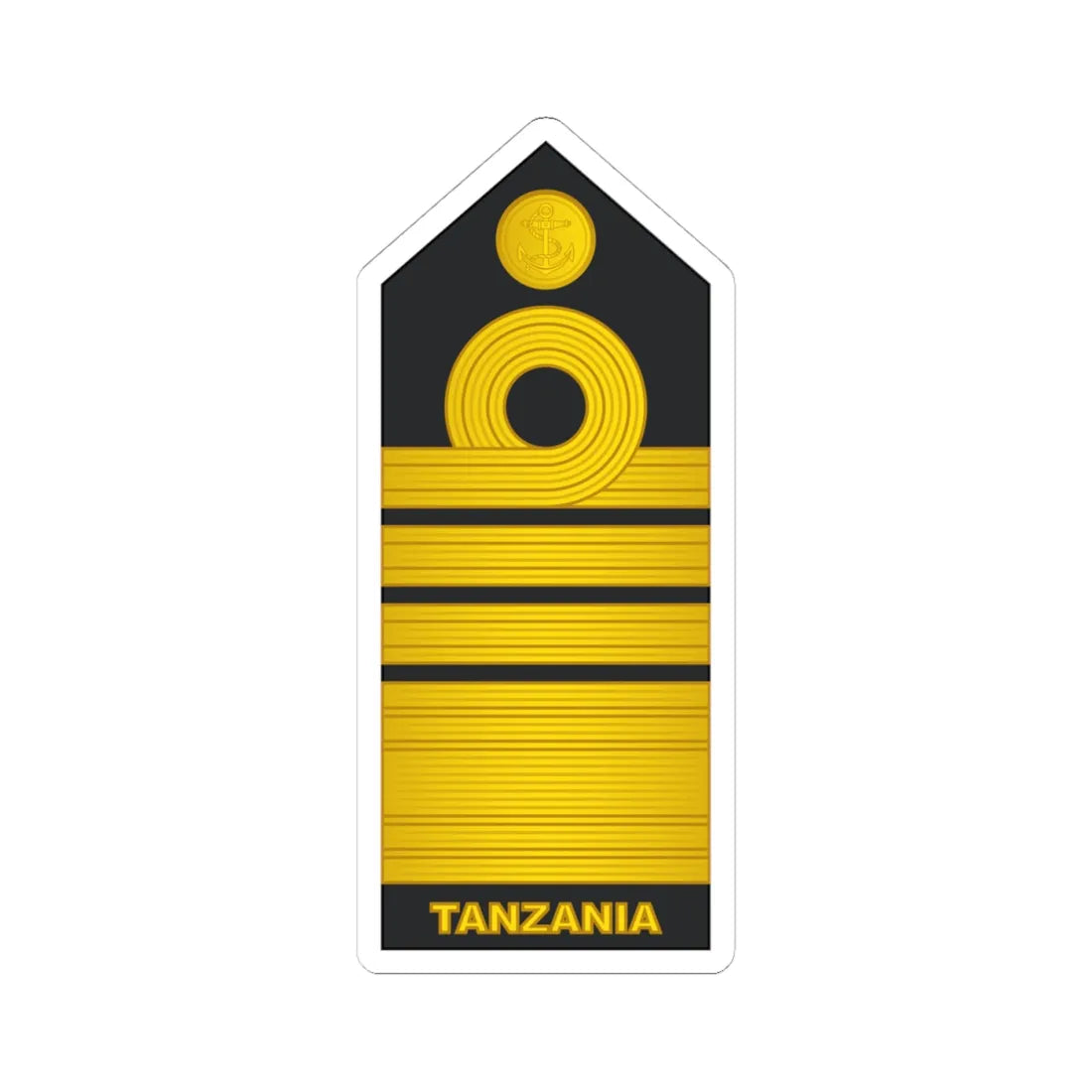 17 Tanzania Navy ADM (Tanzania) (Military Rank) STICKER Vinyl Kiss-Cut Decal 4 Inch White - The Sticker Space